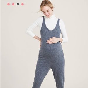 Hatch Maternity one size (OS) The Knit Onesie in Charcoal Jumpsuit